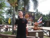 Leon at Tiger Muay Thai training camp, Phuket, Thailand