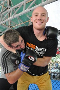 Michael and Wiktor at in Tiger MMA pogram, Thailand